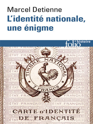 cover image of L'identité nationale, une énigme